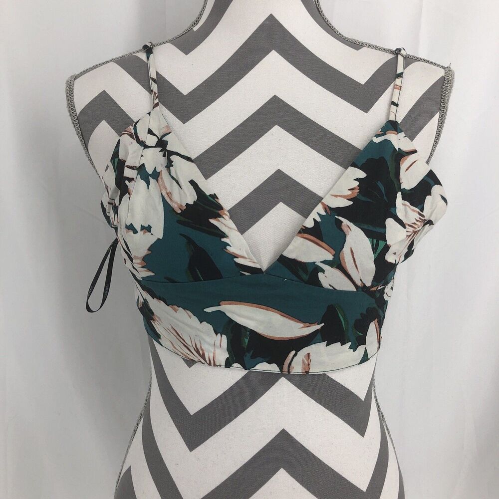 Forever 21 Bralette Tropical Floral Medium